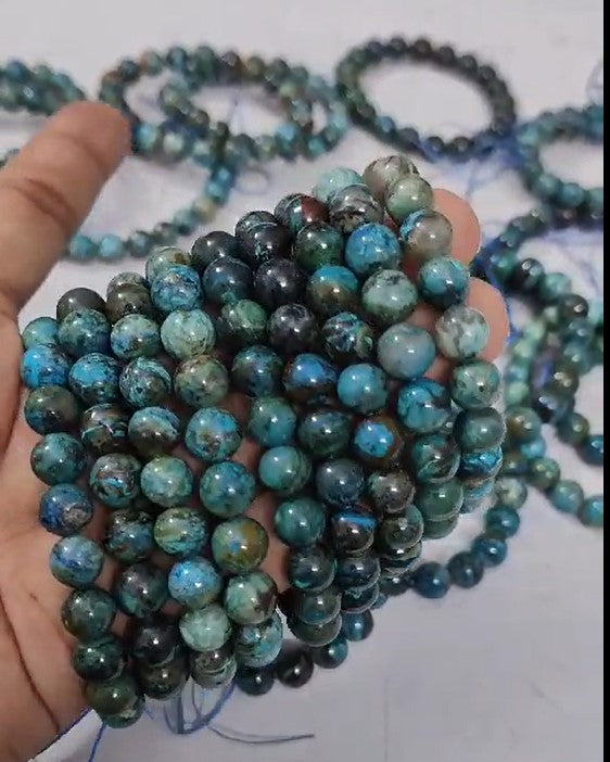Chrysocolla Gemstone Beads (8mm)-0