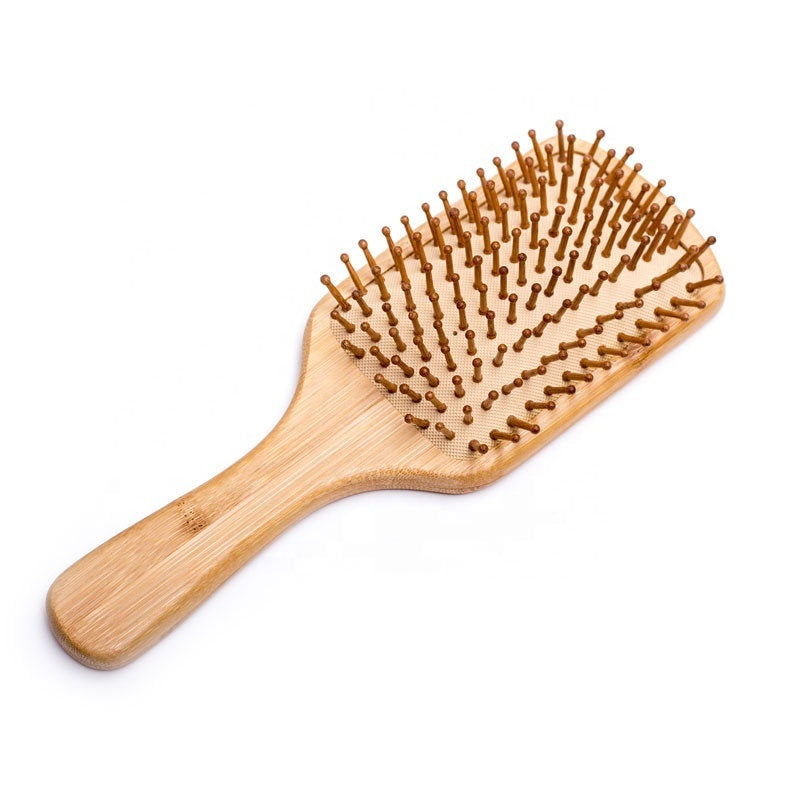 Natural Bamboo Hair Brush - Zero Waste Plastic Free Detangling Brush-1