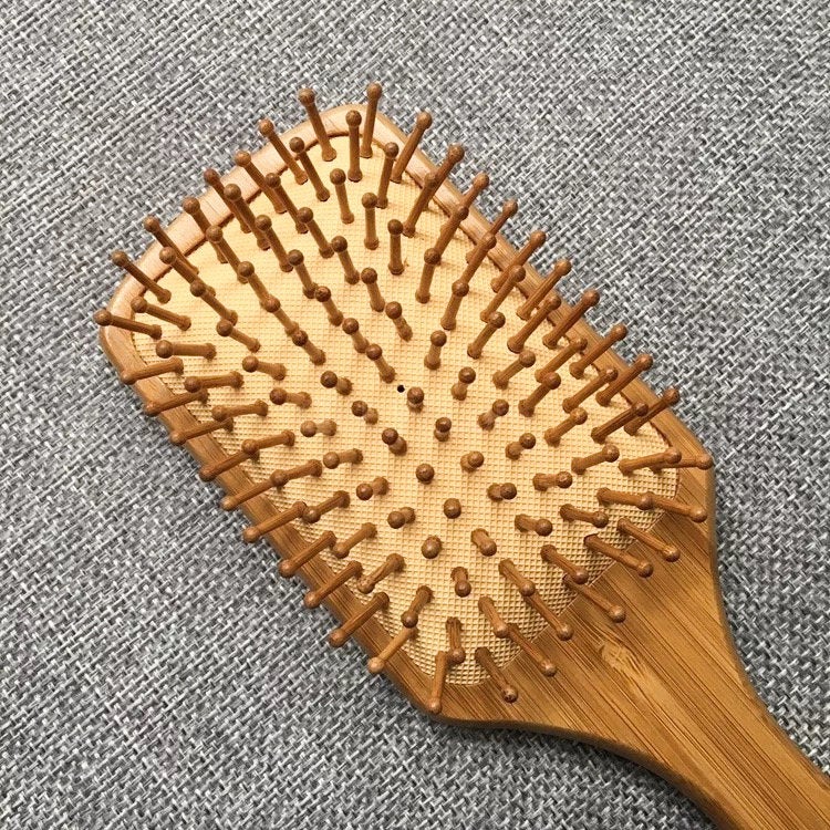 Natural Bamboo Hair Brush - Zero Waste Plastic Free Detangling Brush-4