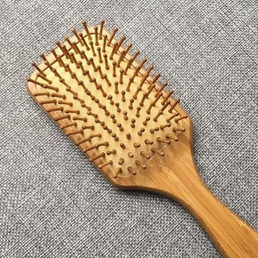 Natural Bamboo Hair Brush - Zero Waste Plastic Free Detangling Brush-0