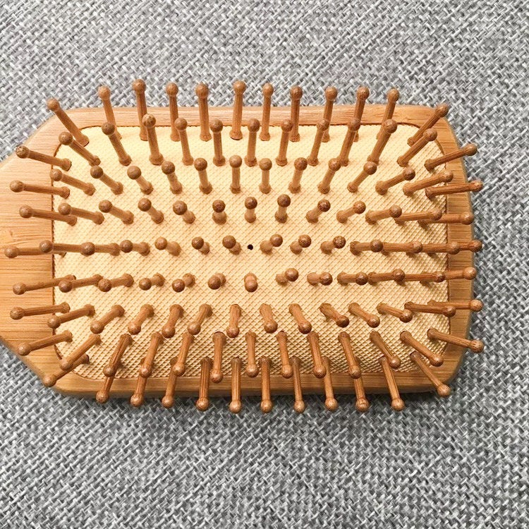 Natural Bamboo Hair Brush - Zero Waste Plastic Free Detangling Brush-2