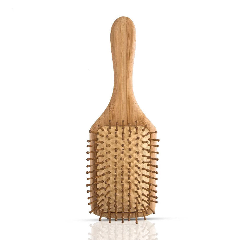 Natural Bamboo Hair Brush - Zero Waste Plastic Free Detangling Brush-3
