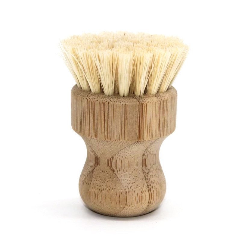 Bamboo Pot Scrubber - Zero Waste Dish Brush-2