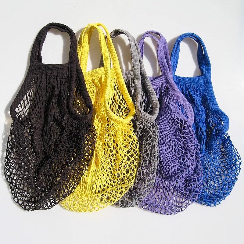 Reusable Organic Cotton Mesh Bag - Plastic Free Zero Waste Shopping Bag-2