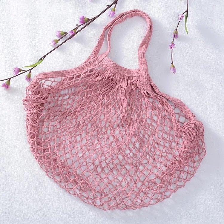 Reusable Organic Cotton Mesh Bag - Plastic Free Zero Waste Shopping Bag-8