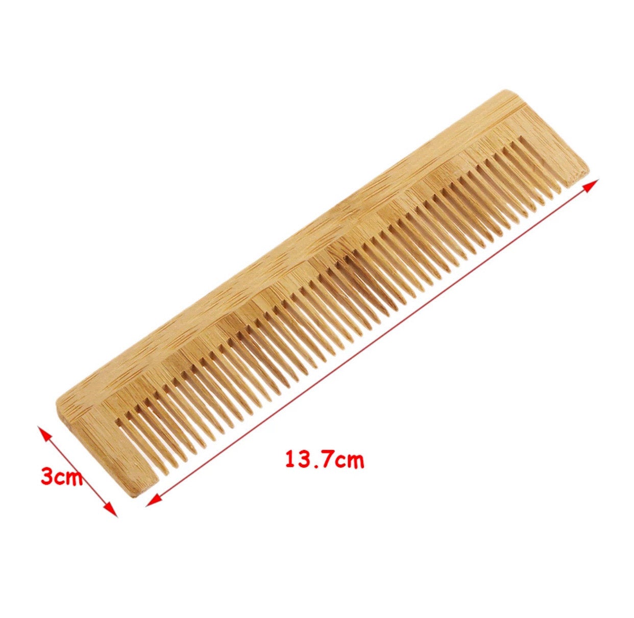 Plastic Free Natural Bamboo Comb - Zero Waste Static Free Comb-4
