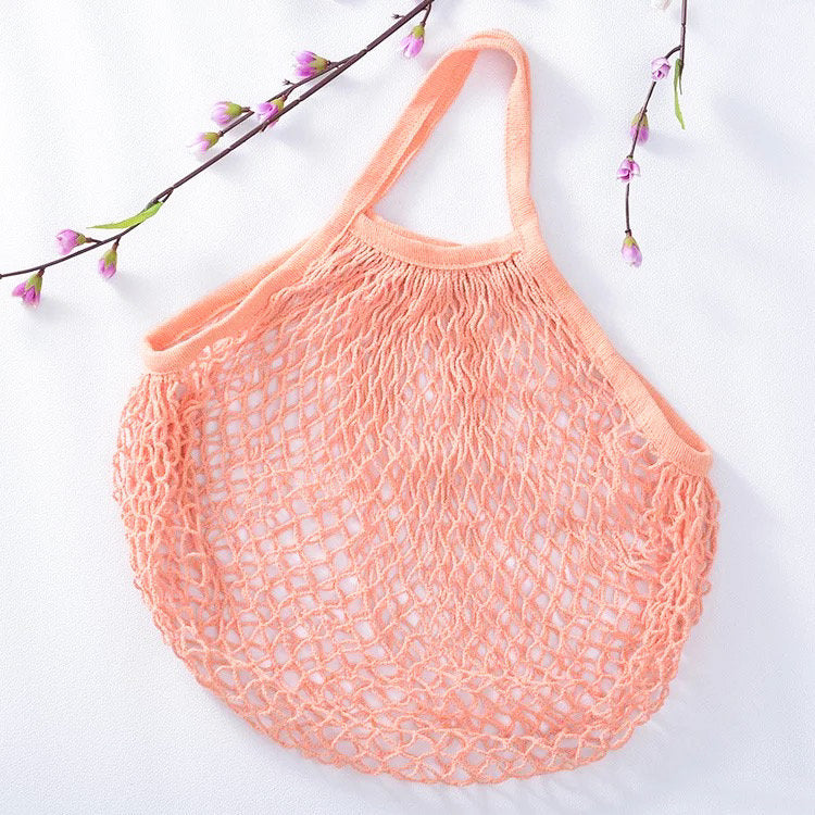 Reusable Organic Cotton Mesh Bag - Plastic Free Zero Waste Shopping Bag-5