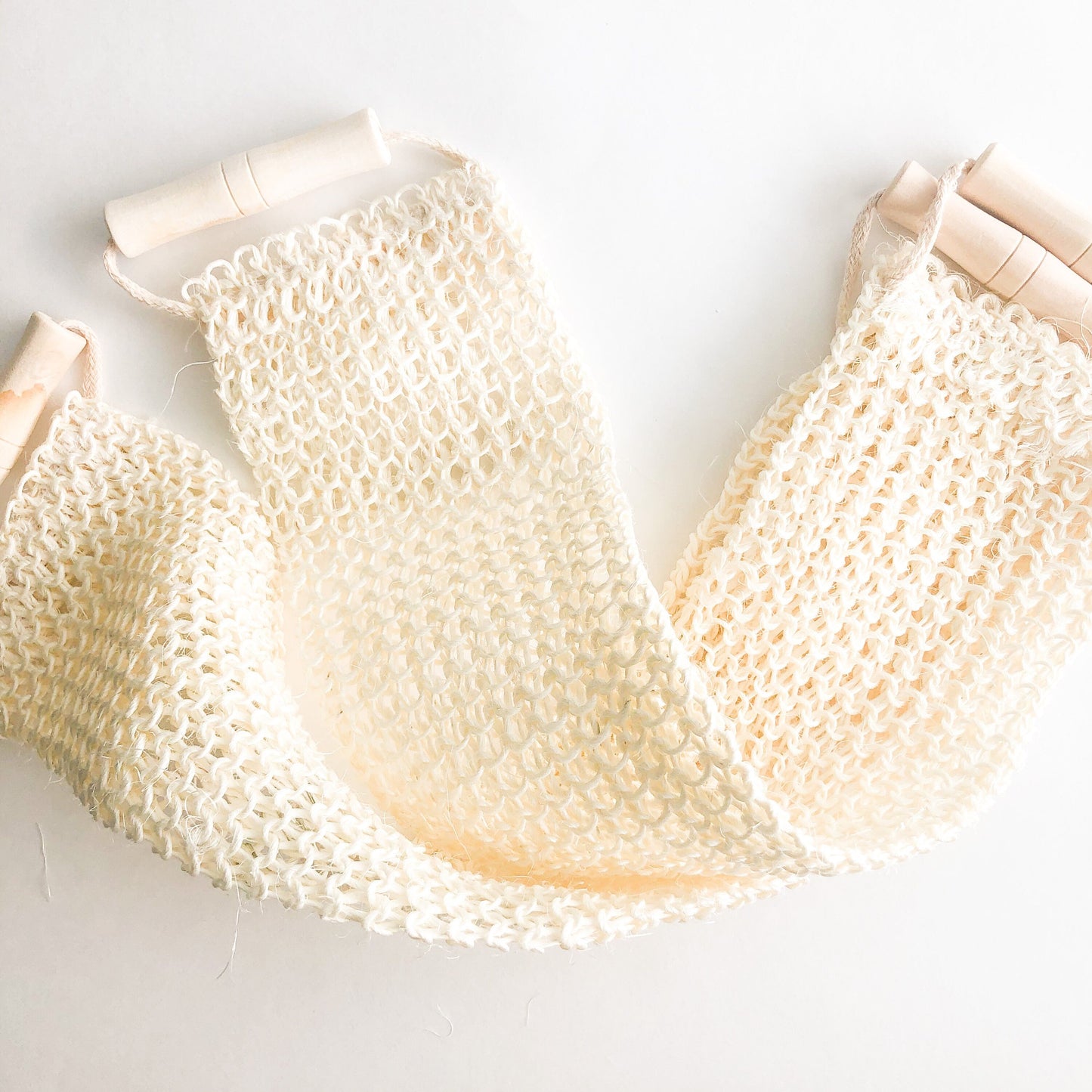Natural Sisal Back & Body Scrubber - Organic Biodegradable Zero Waste Exfoliating - Plastic Free Sustainable Shower & Bathroom-3