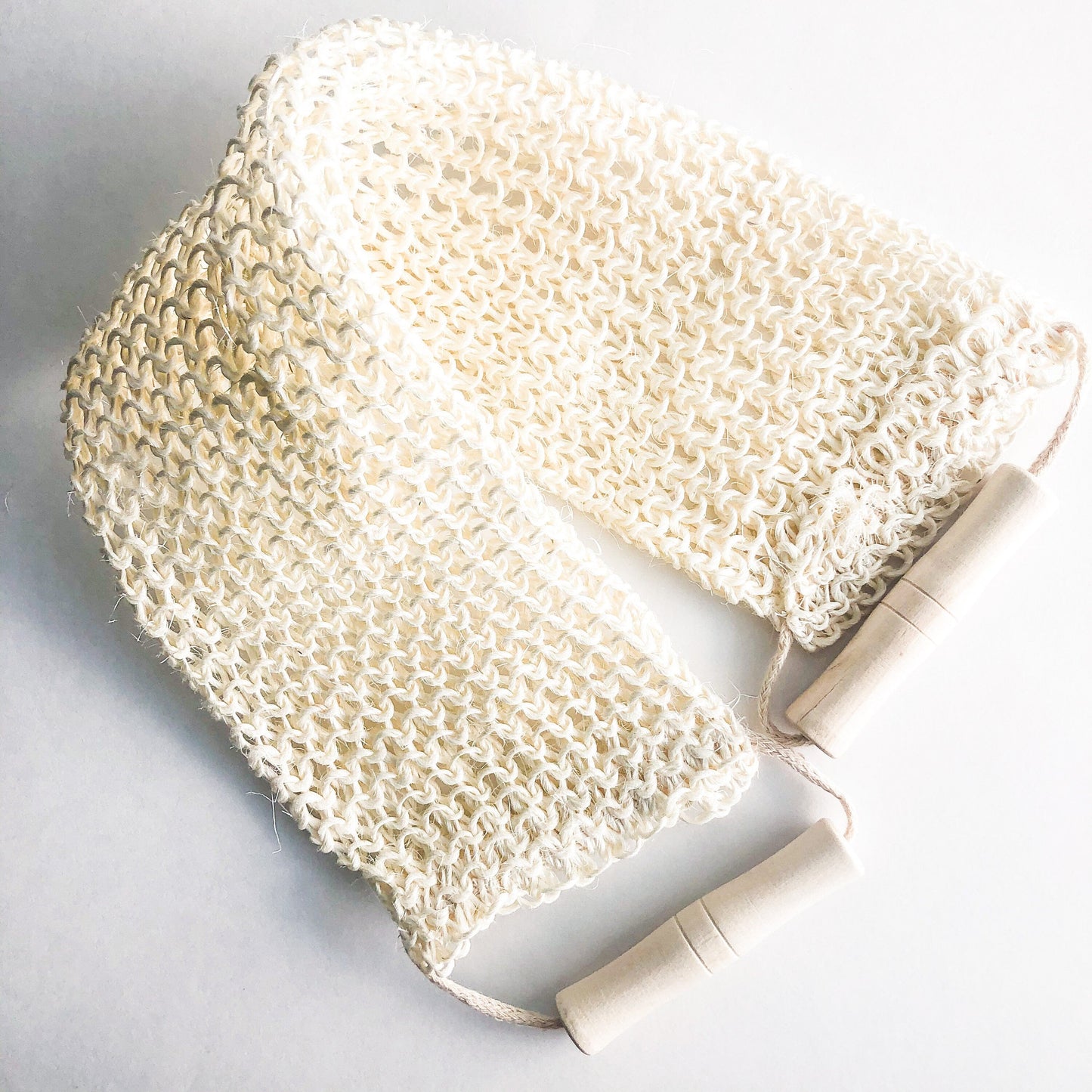 Natural Sisal Back & Body Scrubber - Organic Biodegradable Zero Waste Exfoliating - Plastic Free Sustainable Shower & Bathroom-1