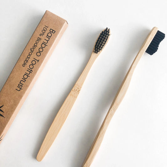 Eco Friendly Natural Bamboo Toothbrush - Activated Charcoal Bristle - Zero Waste | Biodegradable-0