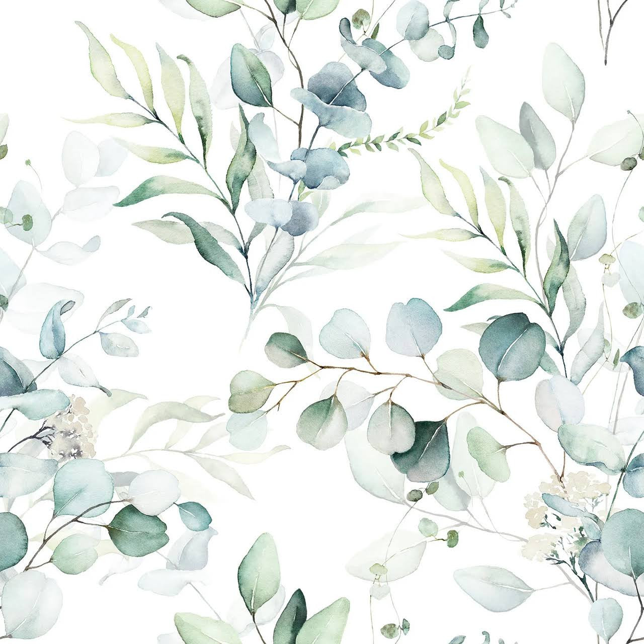Botanical Linen Curtains - Pinch Pleat Window Drapes - Leaf Print for Living Room & Bedroom-3