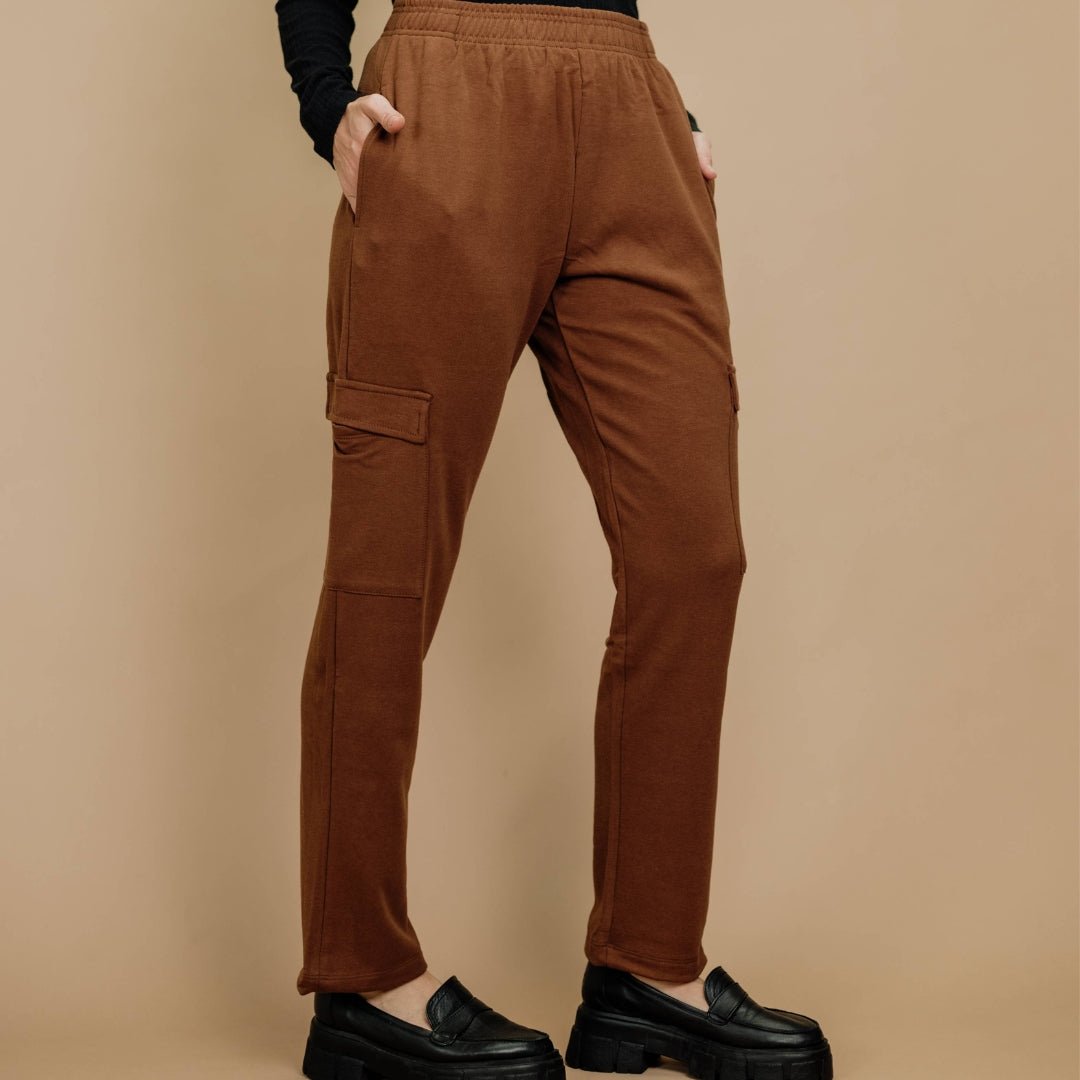 Ladies' Bamboo Fleece Cargo Pants-3