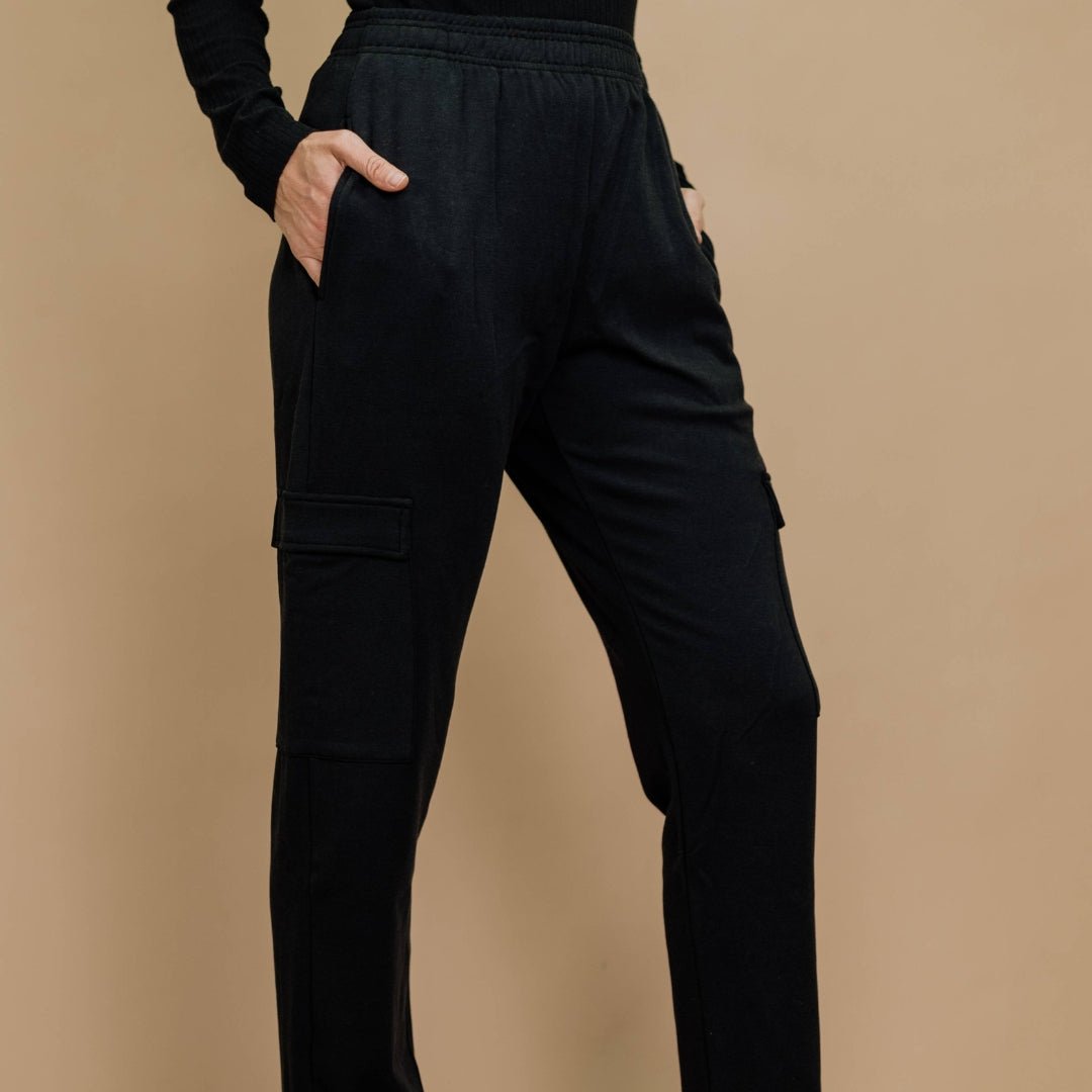 Ladies' Bamboo Fleece Cargo Pants-4