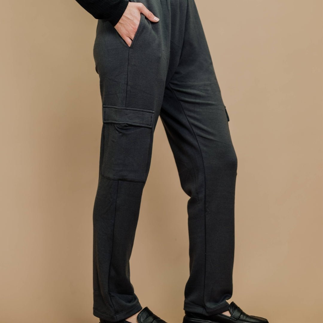 Ladies' Bamboo Fleece Cargo Pants-6