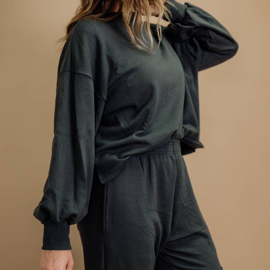 Ladies' Bamboo Fleece Cropped Pullover-4
