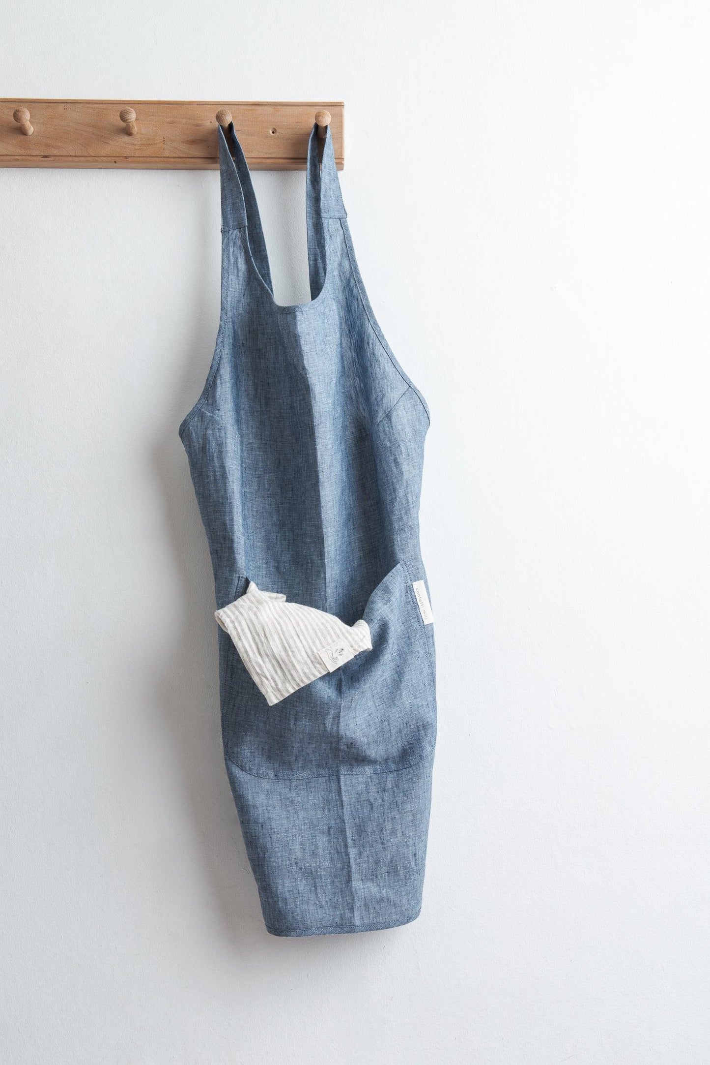 Linen Apron - Navy