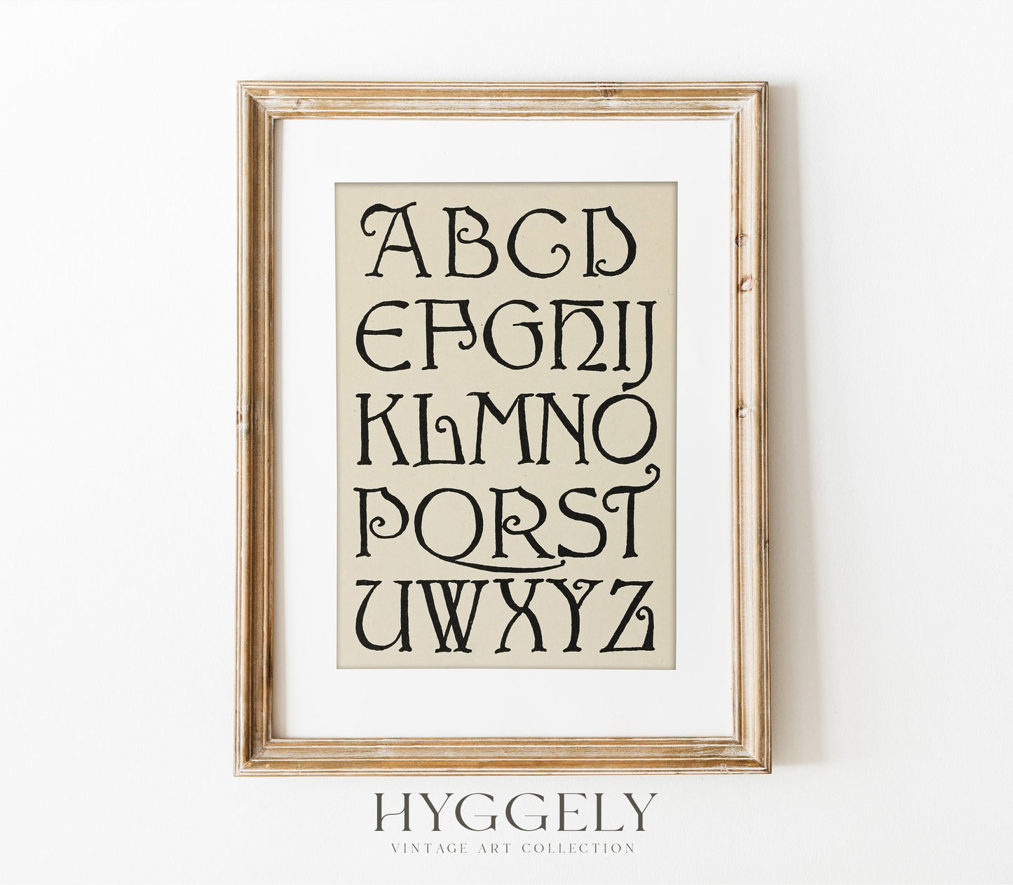 Antique Alphabet Art Print SK0154