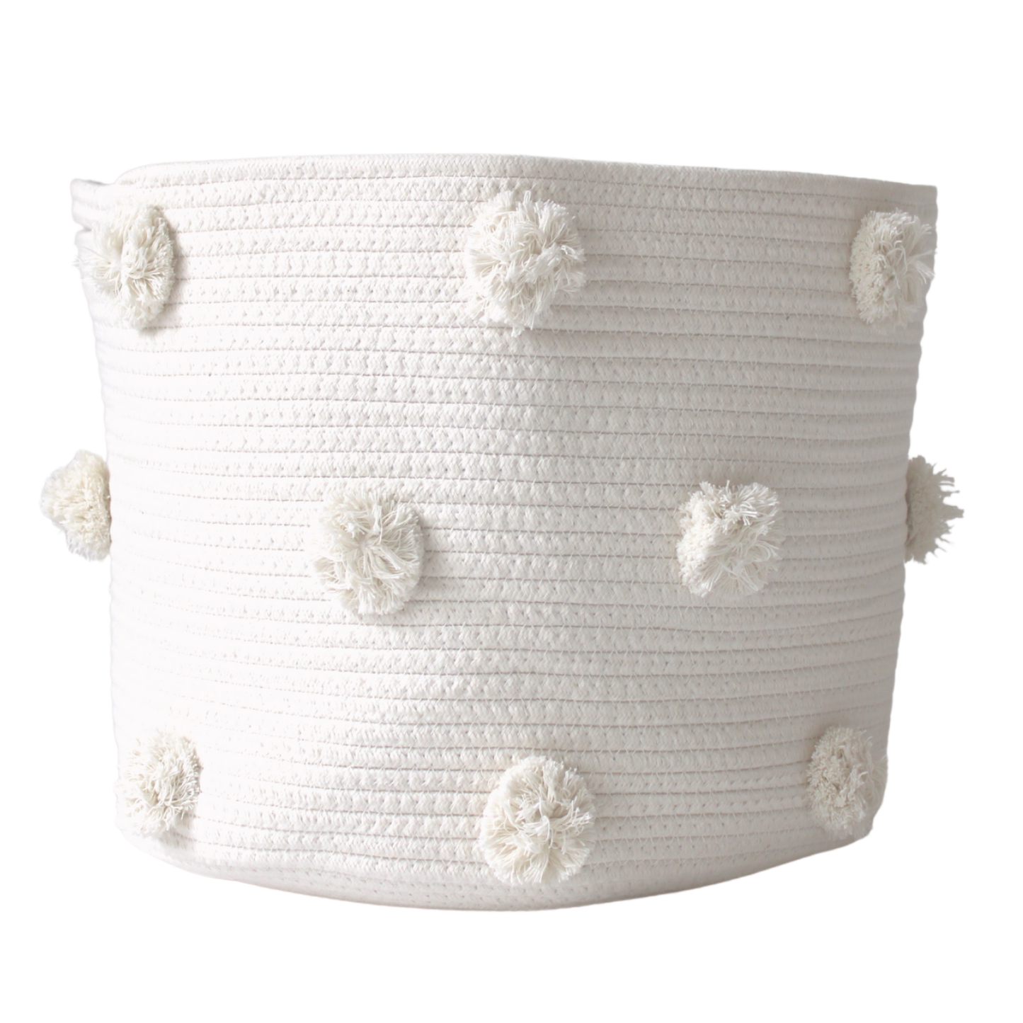 Natural Pom Basket - Large-0