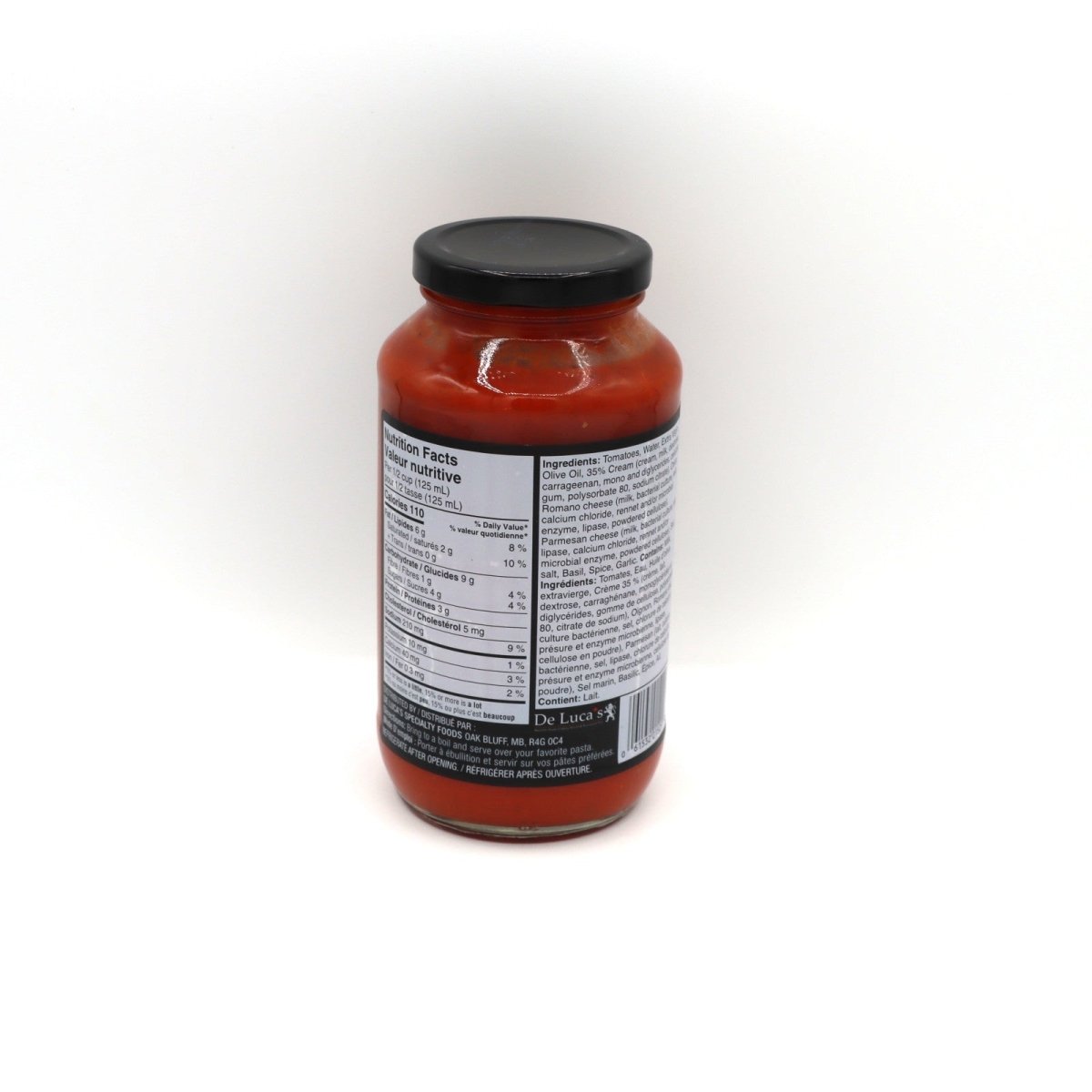 DeLuca’s pasta sauce