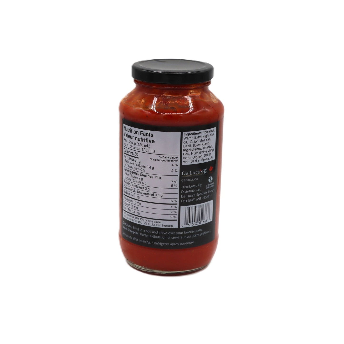 DeLuca’s pasta sauce