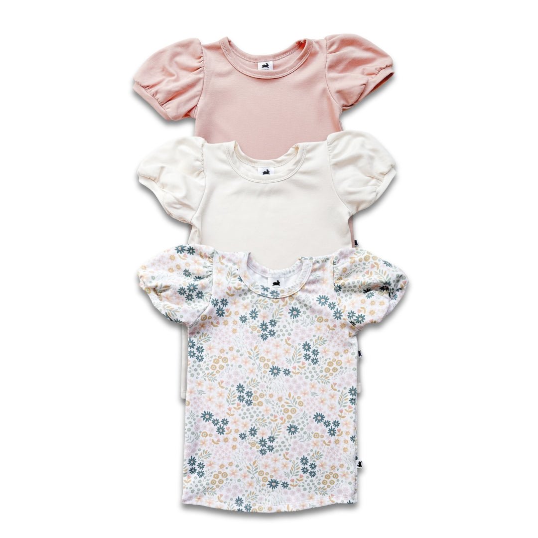 Youth Bamboo Puffed Sleeve T-shirt-1