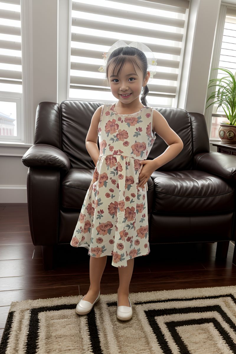 Youth Bamboo Square Neck Tank Dress-2