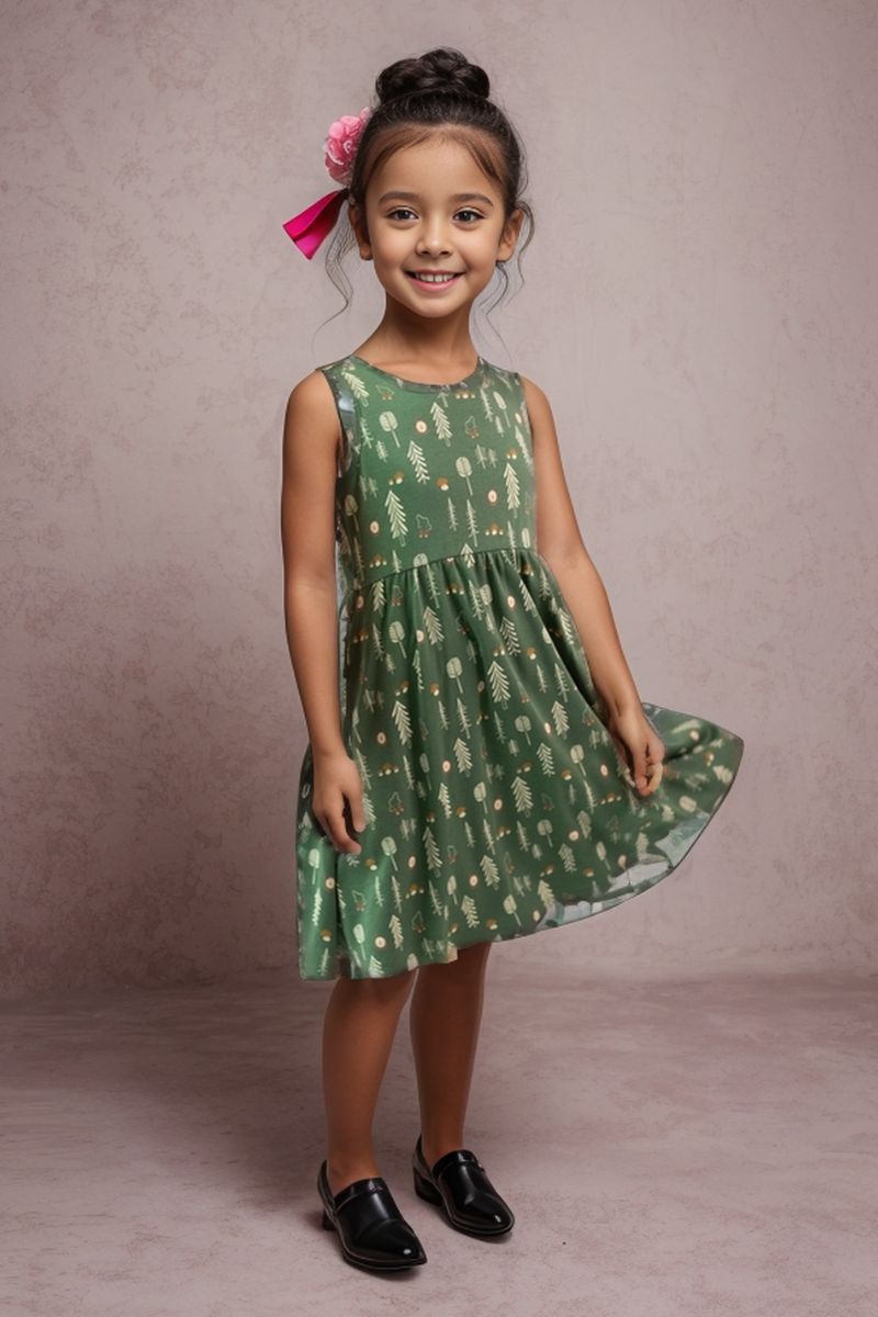 Youth Bamboo Square Neck Tank Dress-3