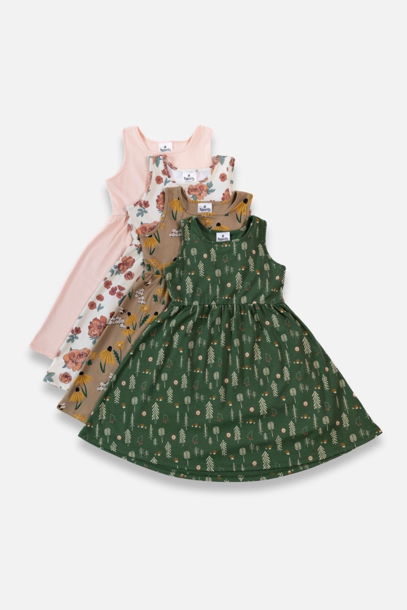 Youth Bamboo Square Neck Tank Dress-0