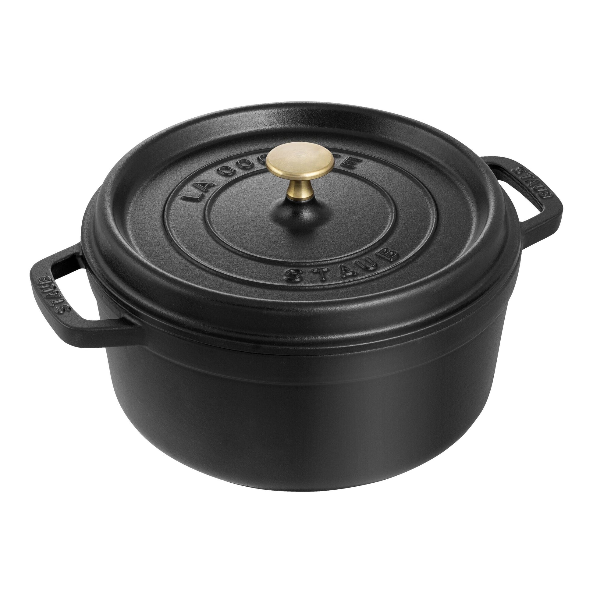 STAUB La Cocotte 2.5 L Cast Iron Round Cocotte, Black-0