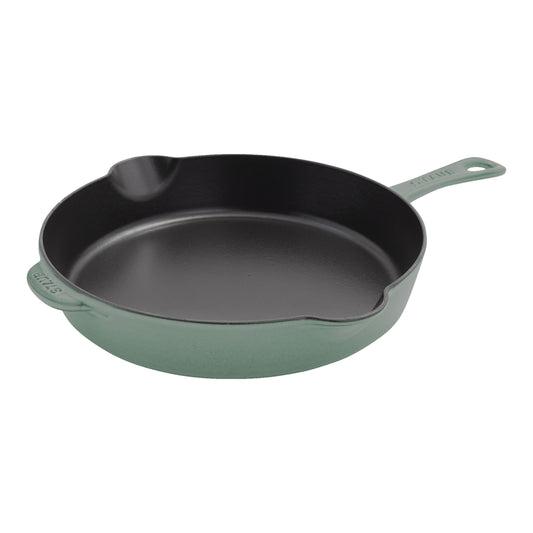 STAUB Pans 22 cm / 8.5 inch Cast Iron Traditional Deep Frypan, Eucalyptus-0