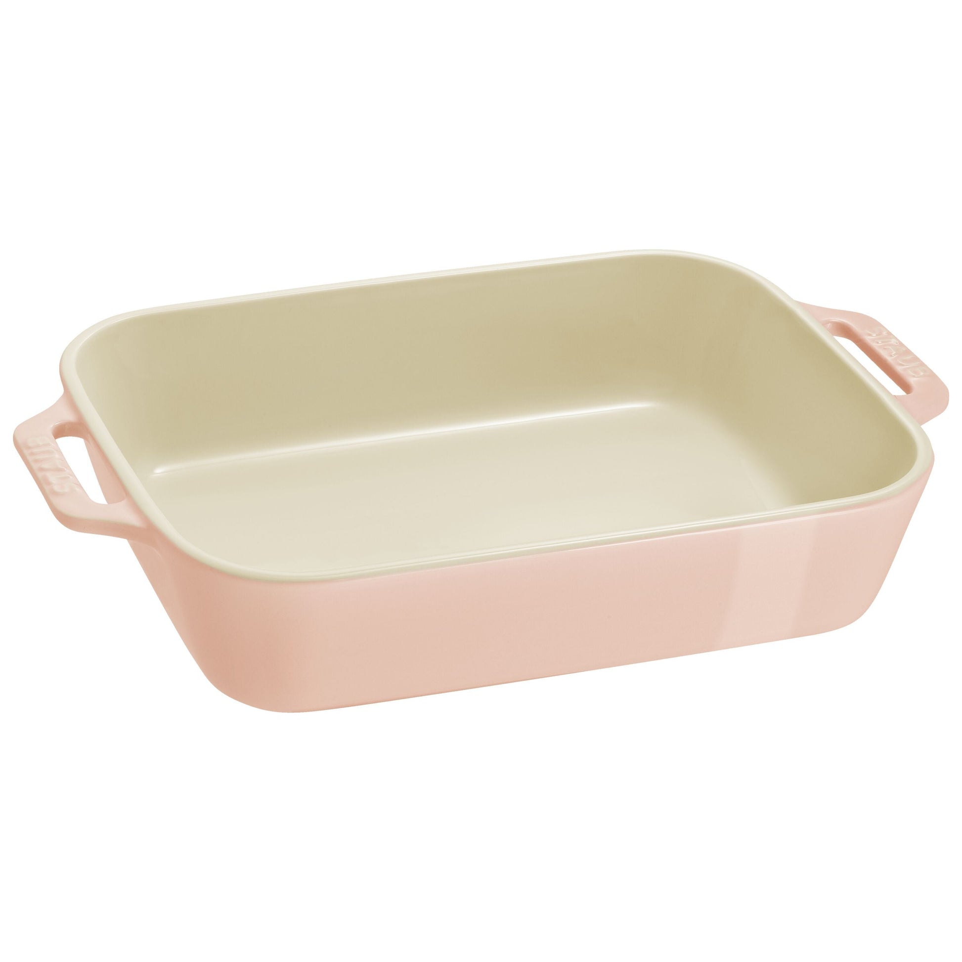 STAUB Ceramique Rectangular Baking Dish Set Macaron Light Pink 3 Piece-1
