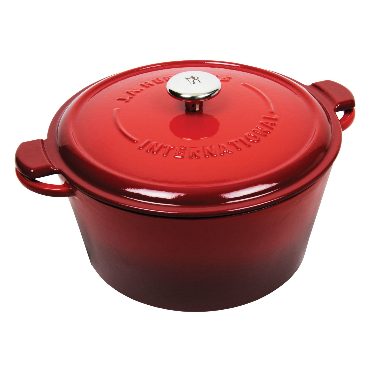 HENCKELS Cast Iron 5.2 L Cast Iron Round French Oven, Red-0