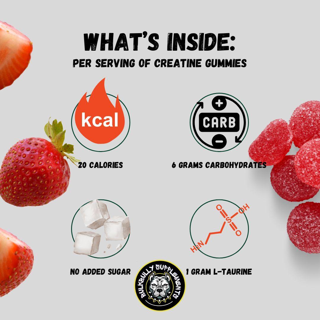 BulkBully Creatine Gummies - Strawberry