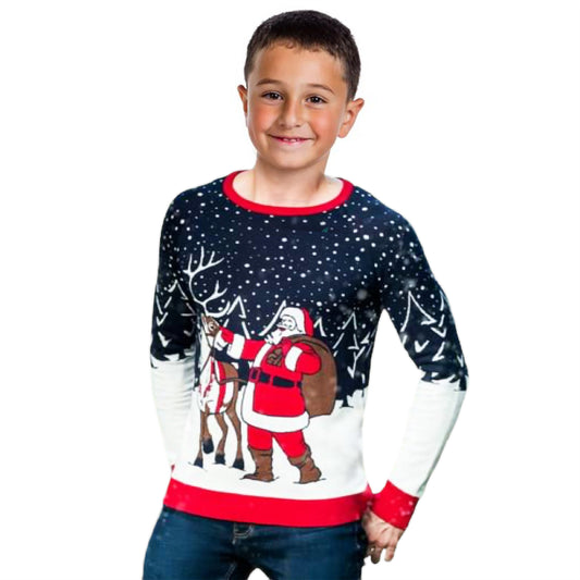 Boy Santa & Reinder Sweater