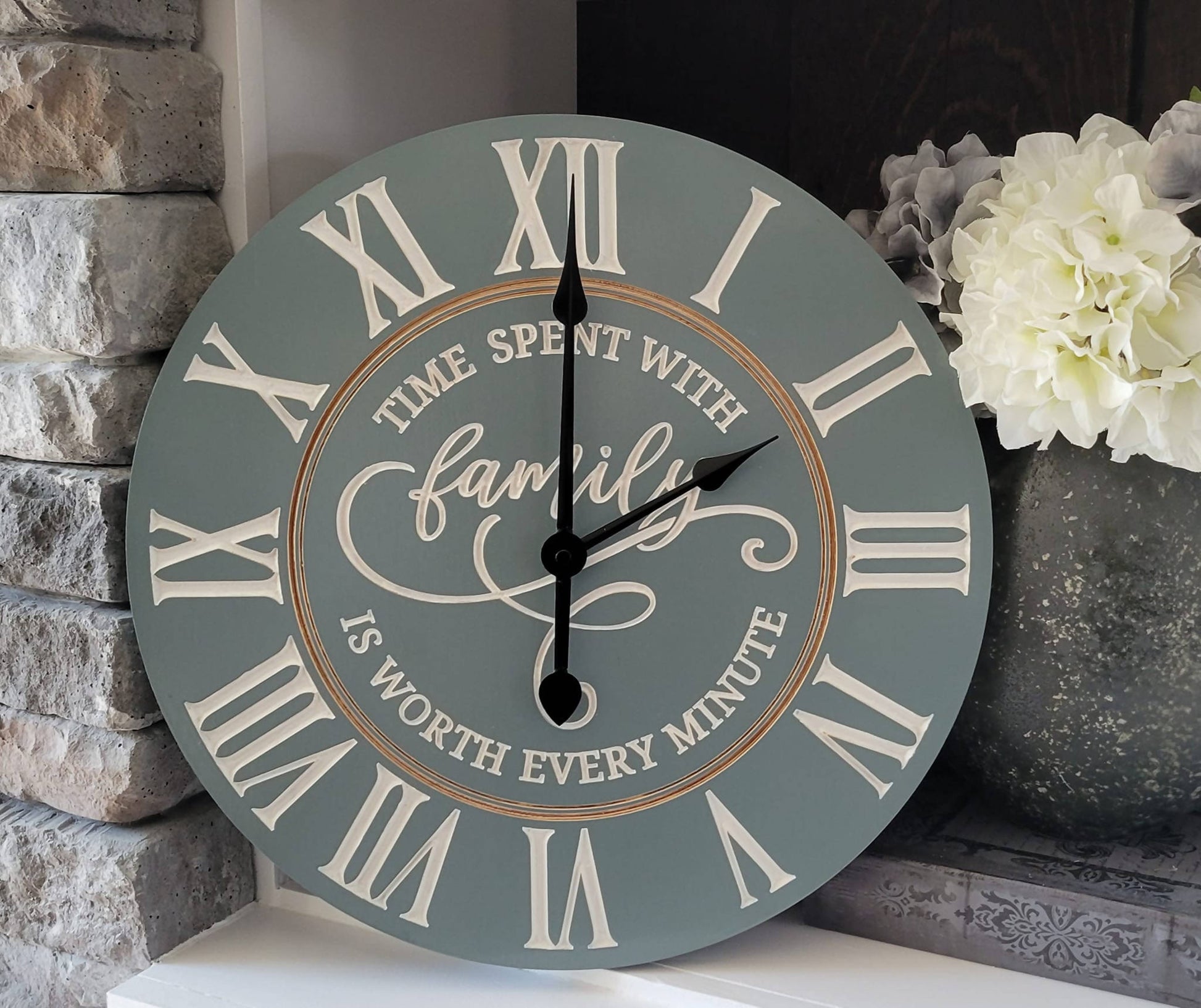 Family Engraved Clock-2