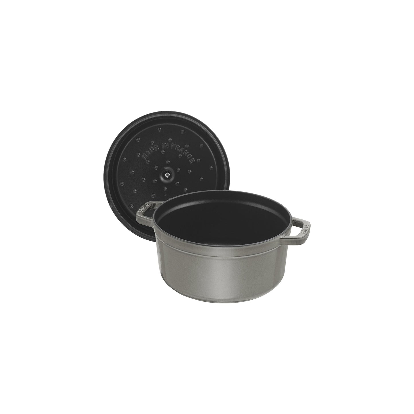 STAUB La Cocotte 3.7 L Cast Iron Round Cocotte, Graphite-Grey-2