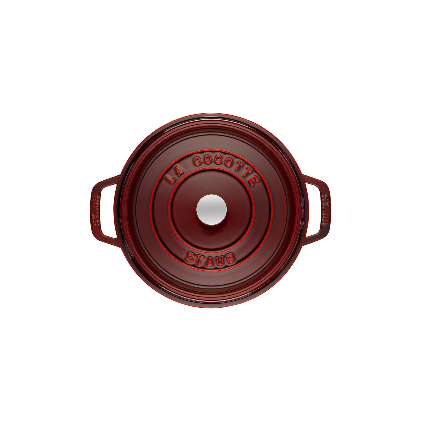 STAUB La Cocotte 5.25 L Cast Iron Round Cocotte, Grenadine-Red-2