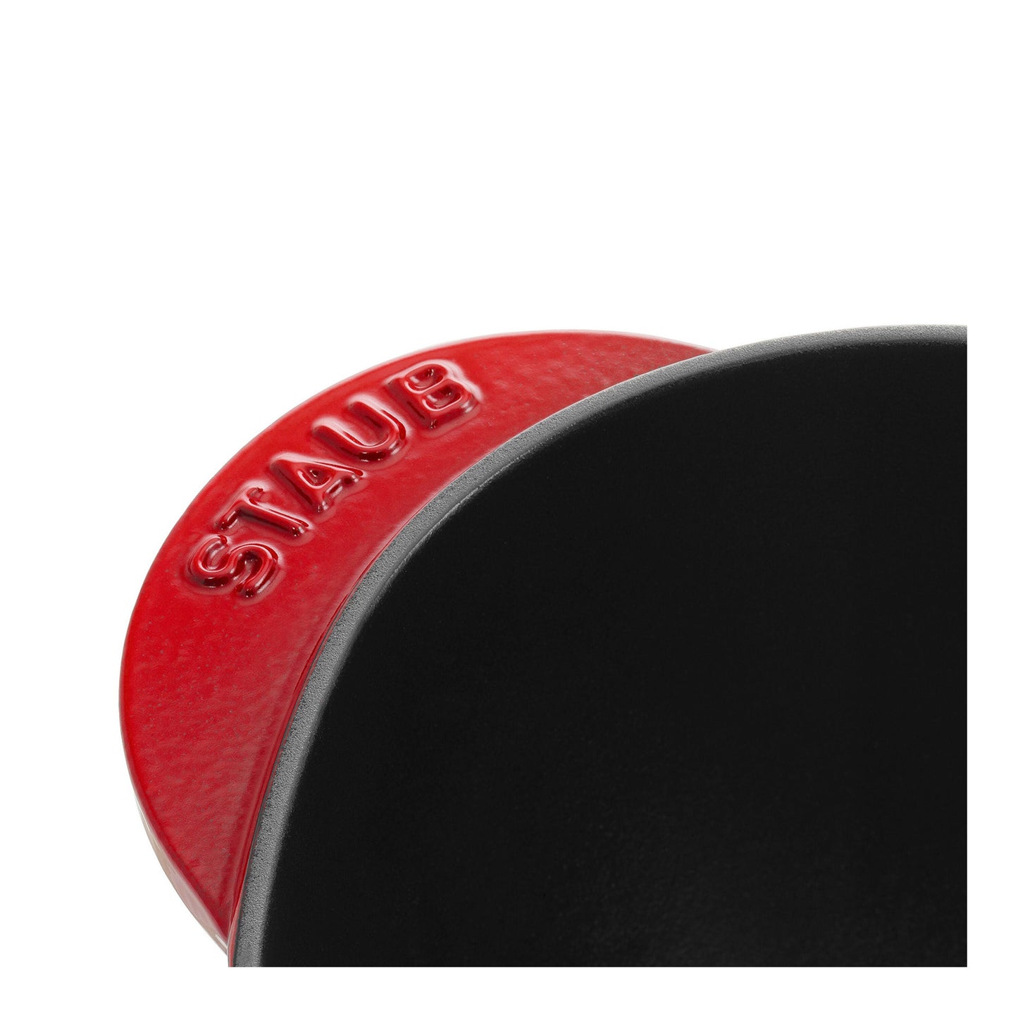 STAUB La Cocotte 1.75 L Cast Iron Heart Cocotte, Cherry-3
