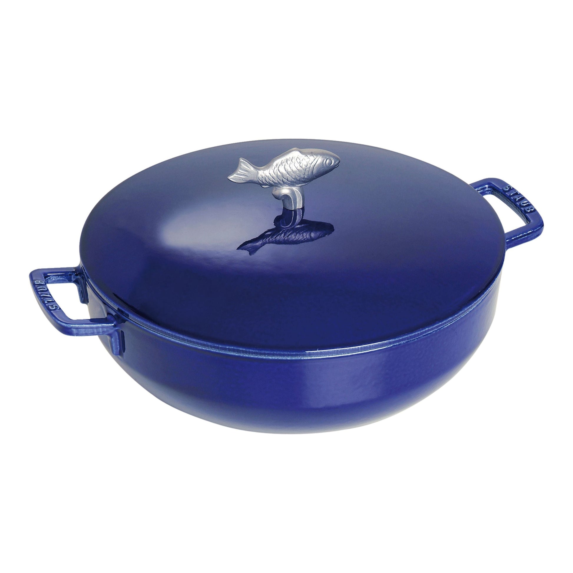 STAUB Specialities 4.75 L Cast Iron Round Bouillabaisse Pot, Dark-Blue-0