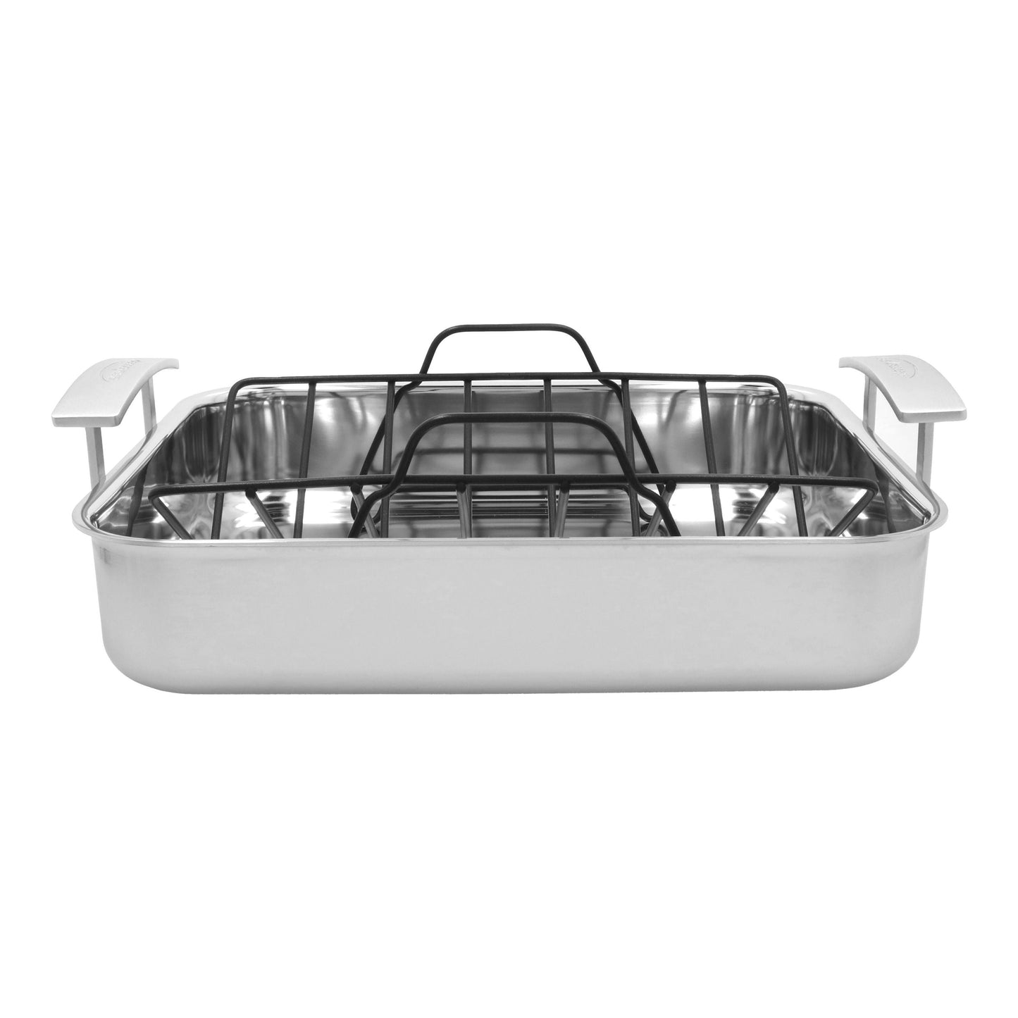 DEMEYERE Industry 5 39 X 33 cm 18/10 Stainless Steel Rectangular Roaster + Grid, Silver-0