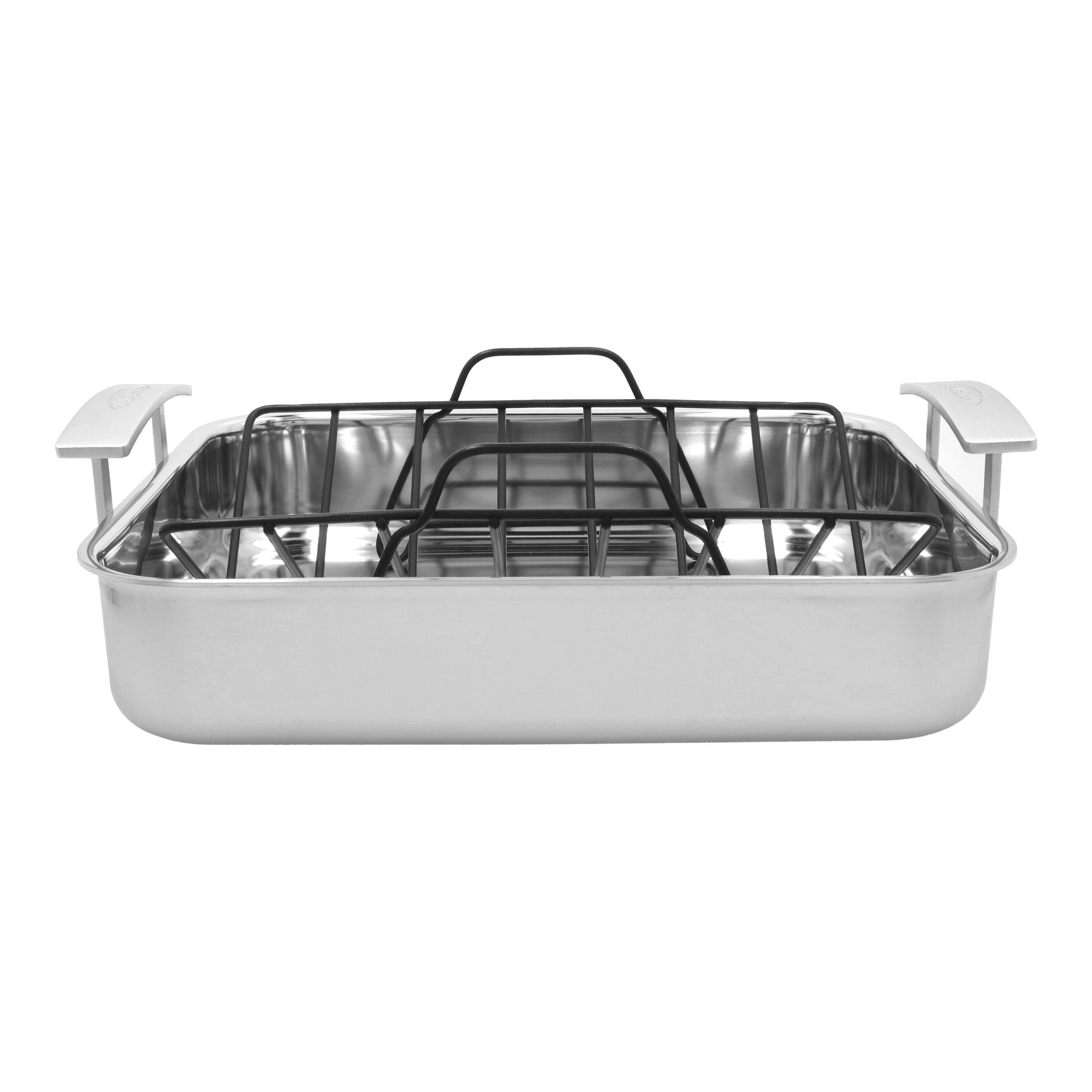 DEMEYERE Industry 5 39 X 33 cm 18/10 Stainless Steel Rectangular Roaster + Grid, Silver-0