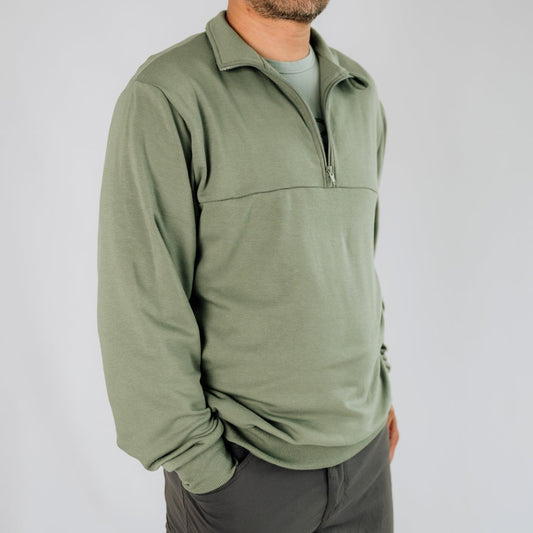 Adult Unisex Bamboo Fleece Half Zip-0