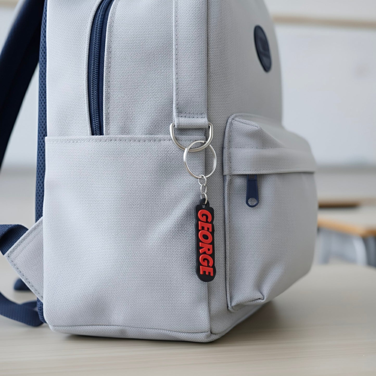 Customizable Name Tag Bag Charm – Personalized Keychain for Travel Lovers