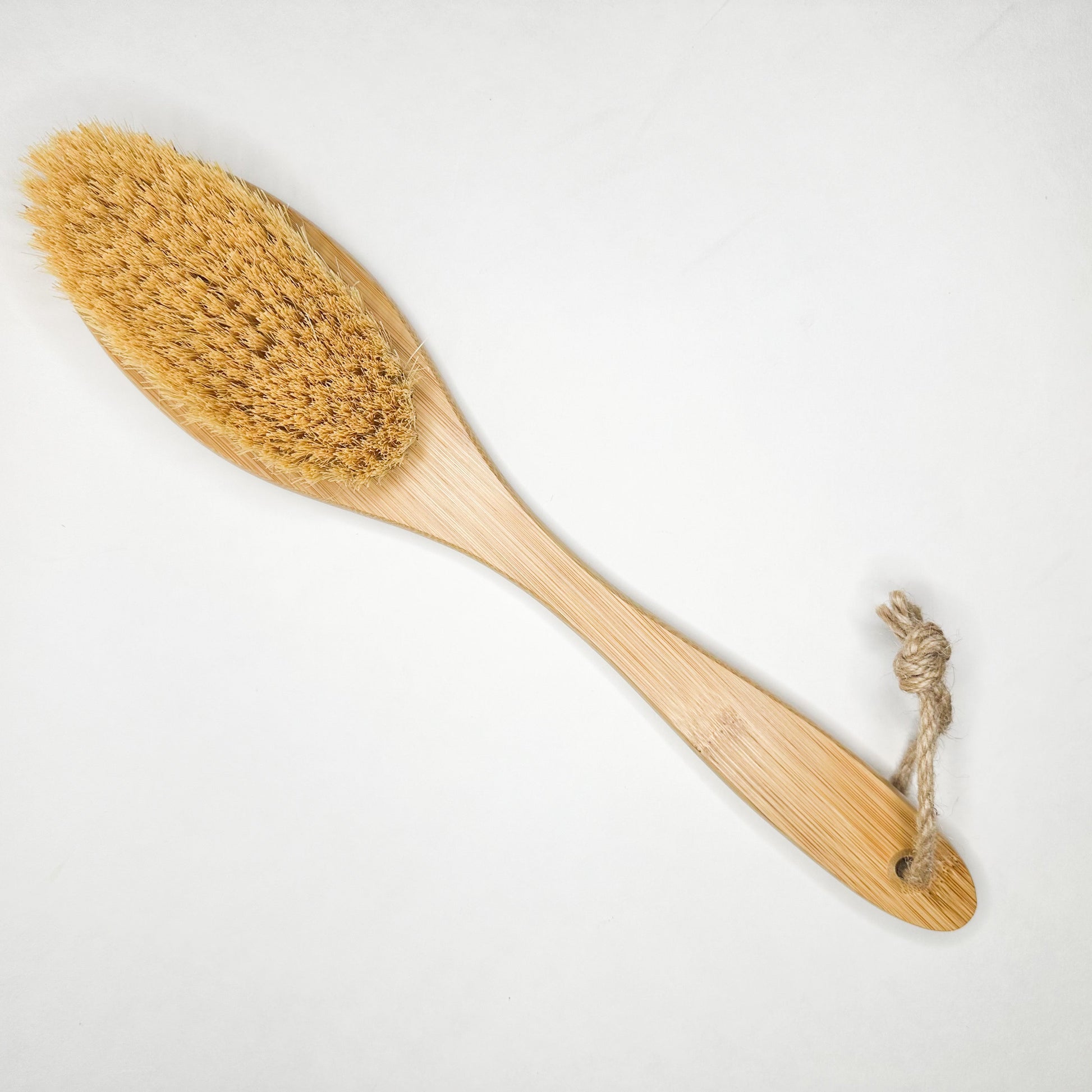 Natural Bamboo Dry Body Brush with Organic Sisal Bristles-0
