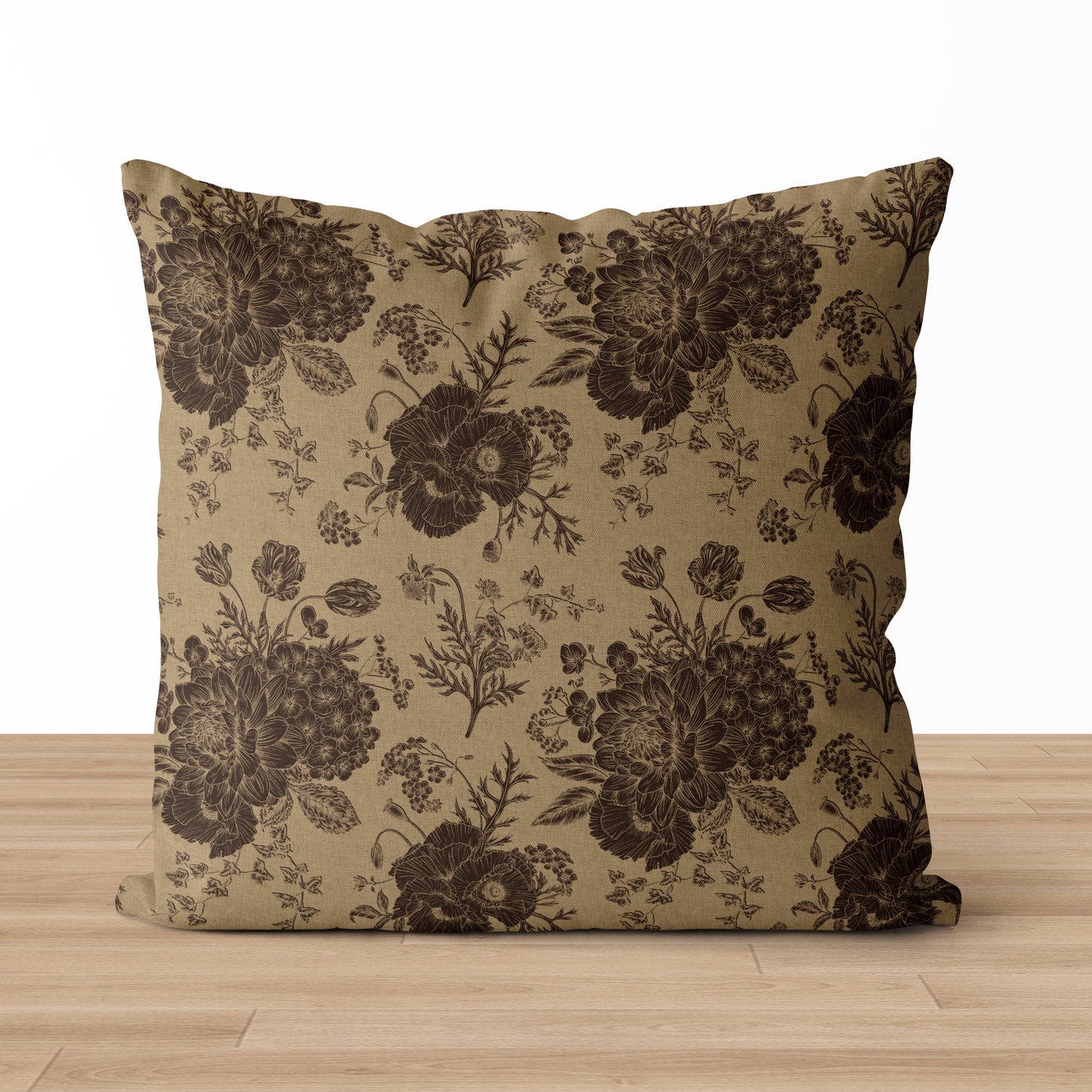 Thalassa | Vintage Style Floral Throw Pillow Cover