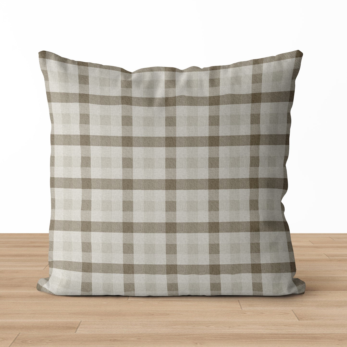 Quinton | Neutral Plaid Pillow Cover