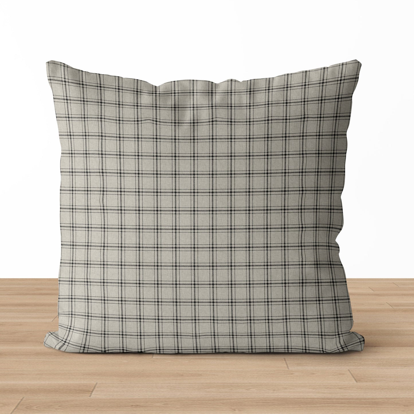 Ronan | Neutral Checkered Pillow Cover