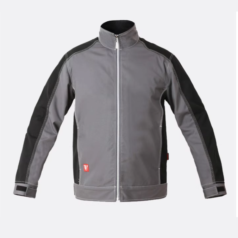 Casual Workwear Jacket – Adjustable Hem & Large Pockets, Cotton Blend [B260]-0