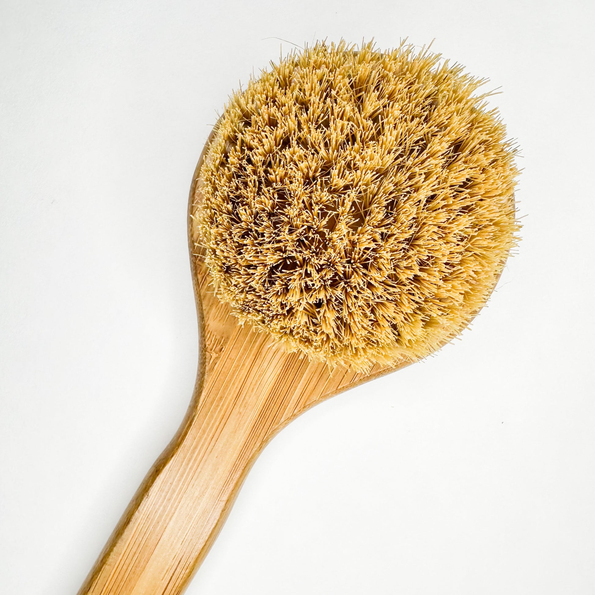Long Handle Bamboo Dry Body Brush | Natural Sisal Bristles-2