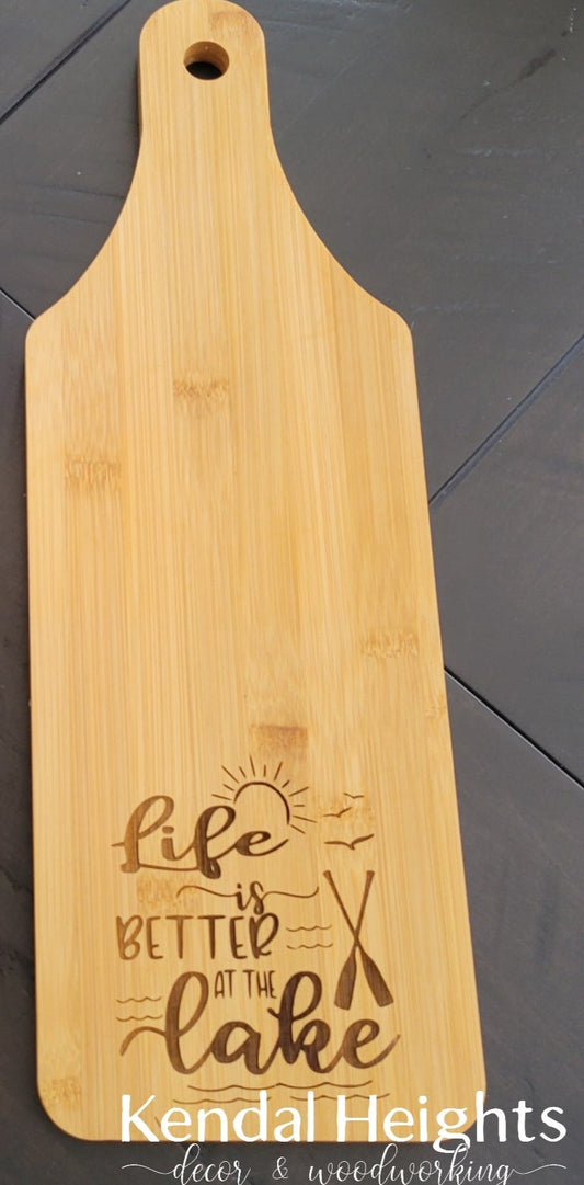 Bamboo Paddle Cutting / Charcuterie Board-10